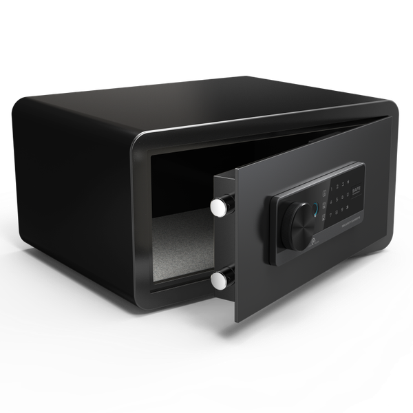 Steel 22cm Bio Fingerprint H Touch Screen Alarmed Security Safe - Black