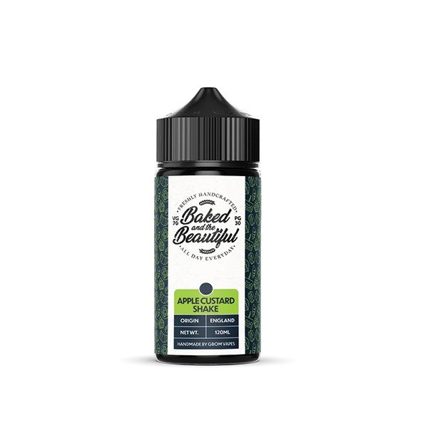 120ml GBOM Baked and the Beautiful Vape Juice - Apple Custard Shake - 2mg