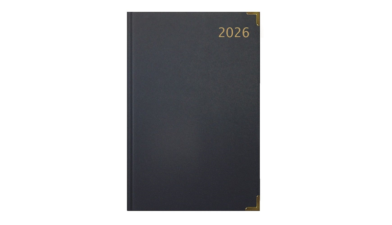 A5 Executive DIARY - 2026 BLACK WITH GOLD EDGE (BOX-10)
