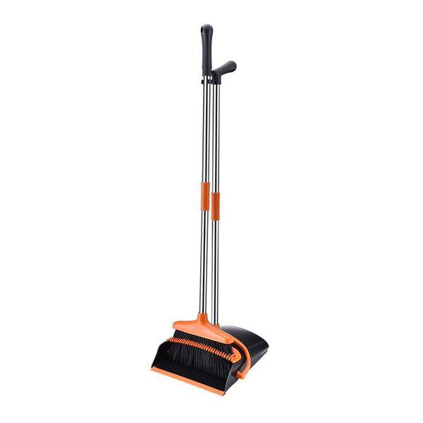 Windproof Brush &amp; Dustpan Set with 93cm Long Handle - Home &amp; Office