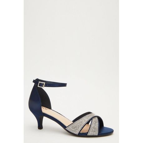 Ladies wide sale fit navy sandals