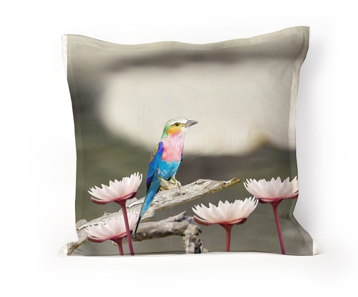 I Love it Here - Lilac Breasted Roller Cushion Cover