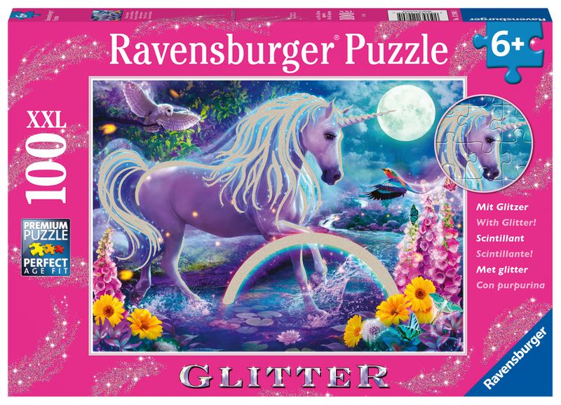 Ravensburger 100 Piece Glitter Puzzle-Glitter Unicorn