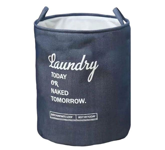 English Letter Designer Collapsible Laundry Basket Storage Bag