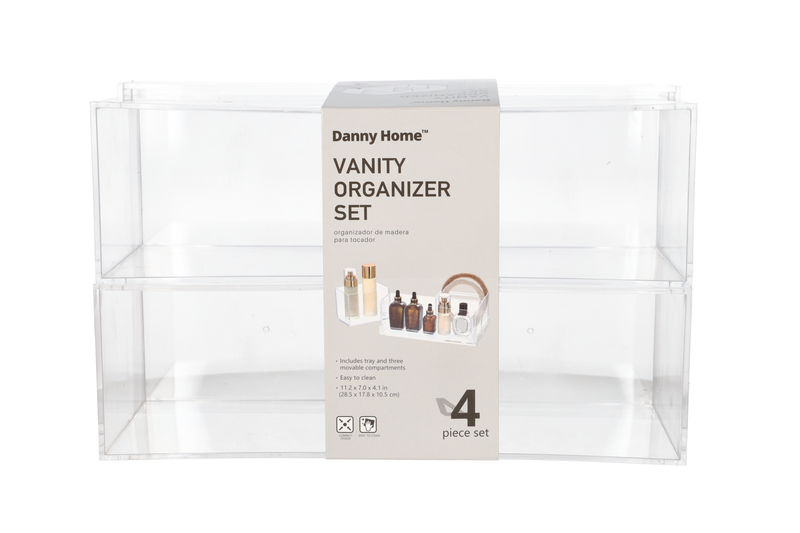 Danny Home Detachable Cosmetic Organizer Set 4-Piece