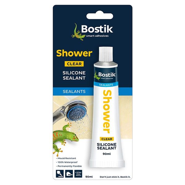 Bulk Pack x 6 Bostik Sealant Shower 90ml Clear