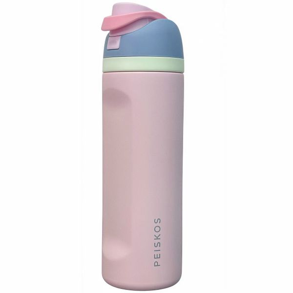 PEISKOS 710ml Insulated Flask Cup with Straw Leakproof Lid &amp; Carry Handle