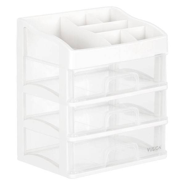 Deli 3-Layer Cosmetic Storage Drawer White