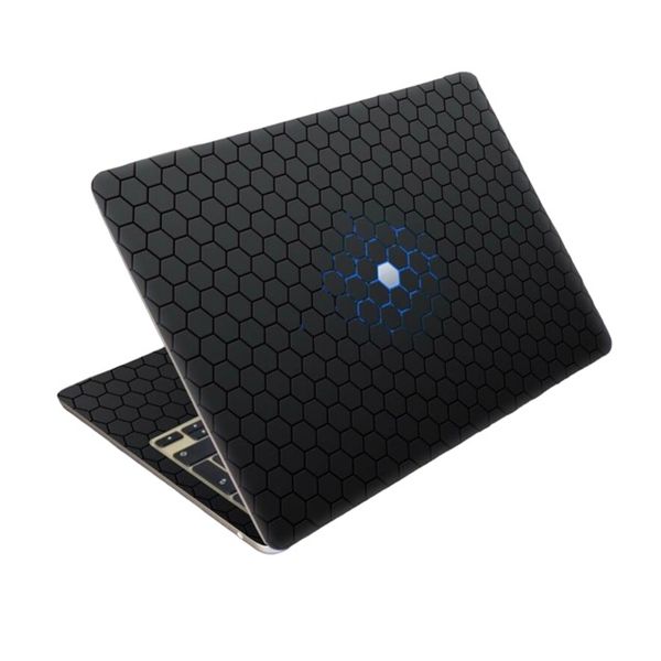 1set Polygon Print Laptop Protective Sticker Compatible With 15.6-16 Inch