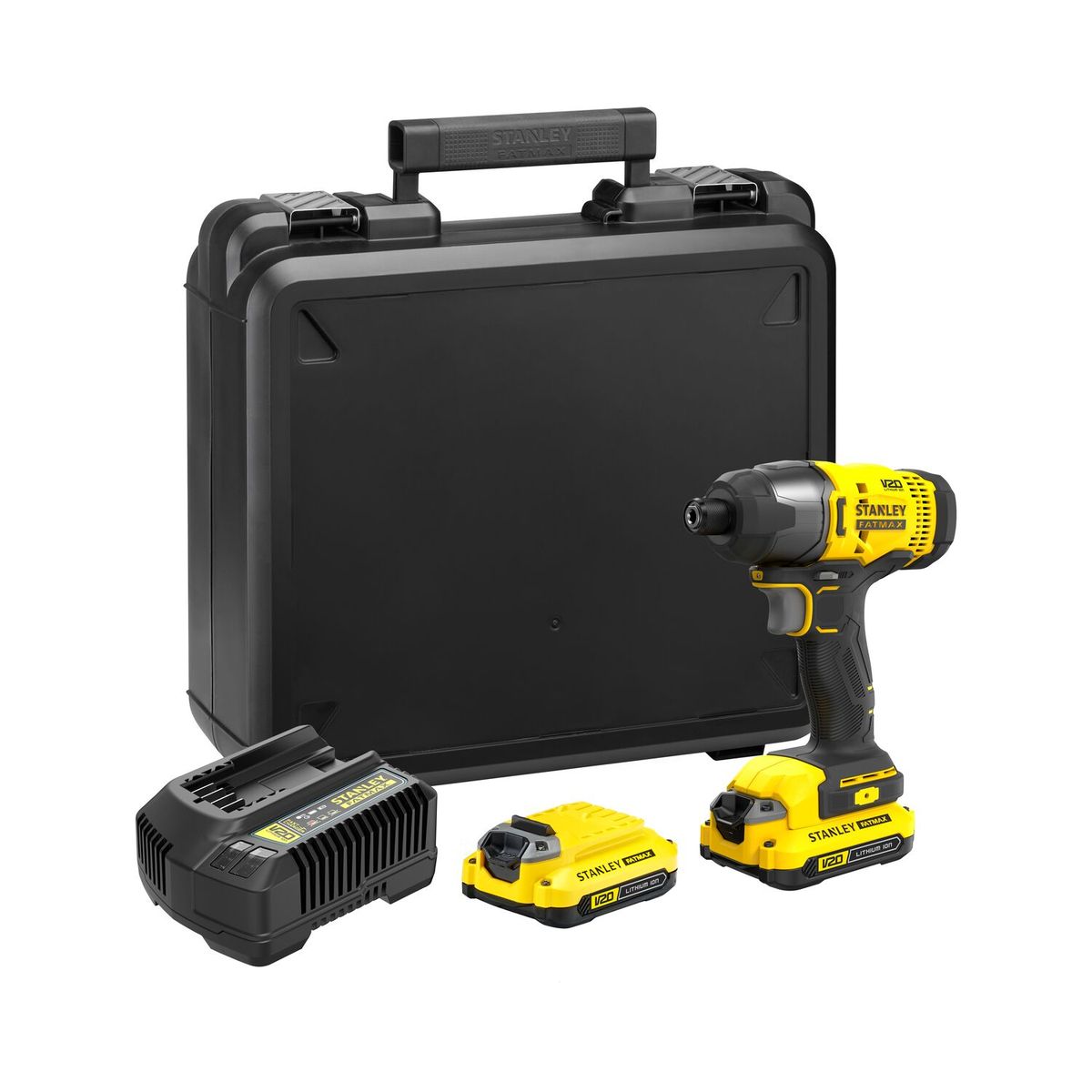 STANLEY FATMAX V20 18V Impact Drill Driver +2x1.5 Ah Batteries + KITBOX