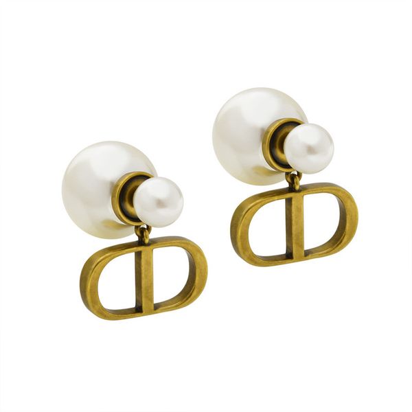 R0336 Vintage Letter CD Women's Earrings