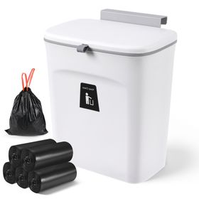 Chenshia 9L Sturdy Hanging Kitchen Trash Can with Lid-Compost