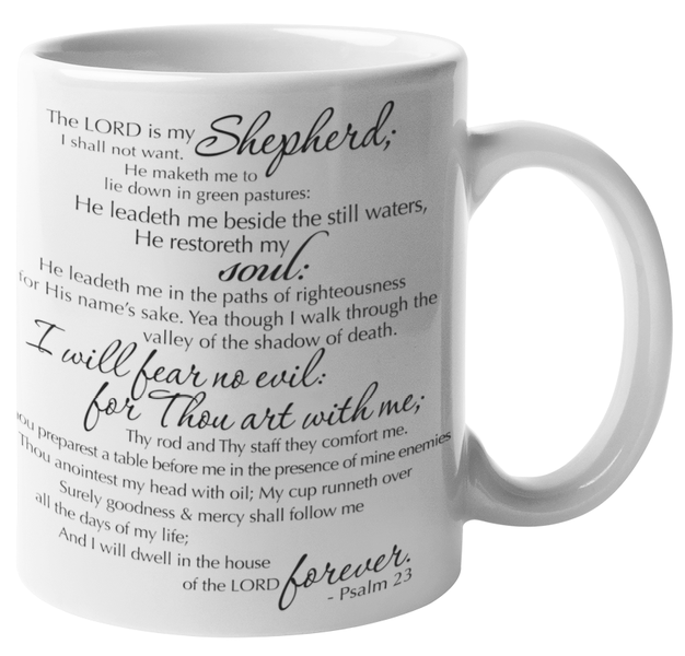 MugMania - Psalm 23 The Lord is my Shepherd Coffee Mug