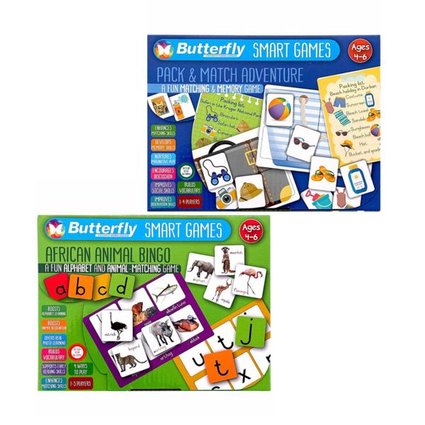 Butterfly Smart Games - Safari Skills &amp; Sorting Adventure (2-Pack)