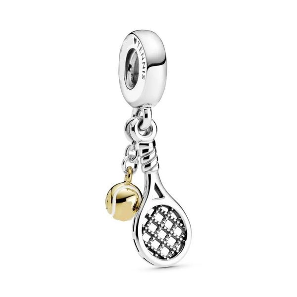 Tennis Racket &amp; Ball Dangle Charm