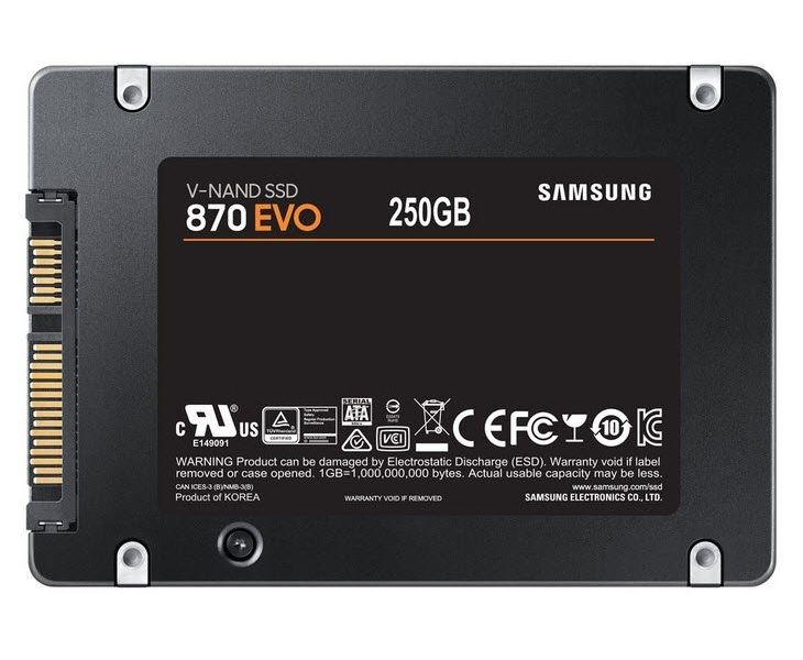 Samsung 870 EVO 250GB 2.5" SSD
