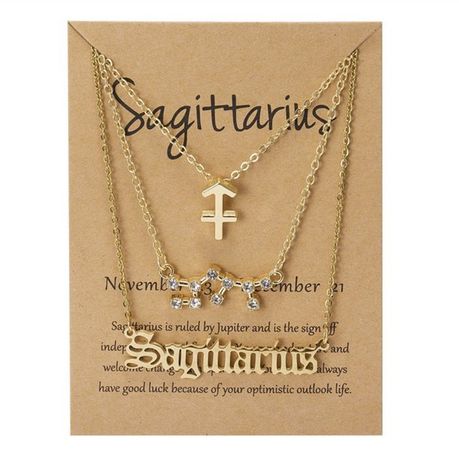 Sagittarius zodiac sign necklace deals