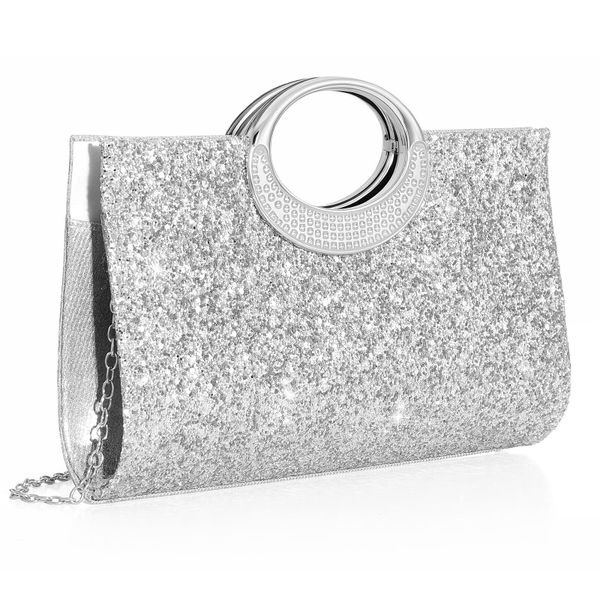 Sequins Clutch Purses for Women Glitter Evening Clutch Cocktail Evening Bag