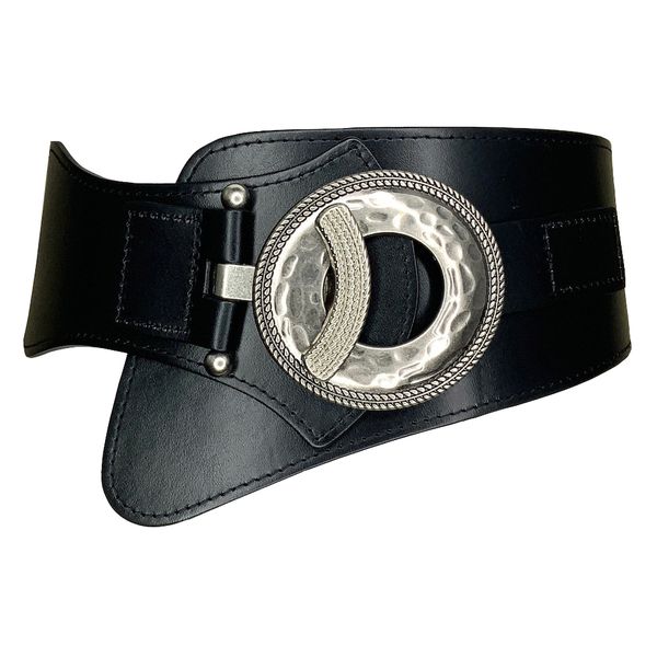 Fashion Novelty Designer Faux Leather Metal Pin Buckle Belt - 80cm