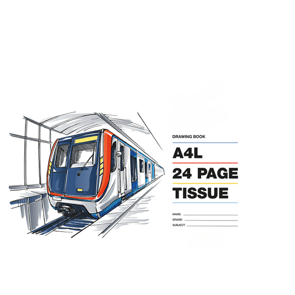 24 pages A4L Drawing Books - Tissue(pack of 5)