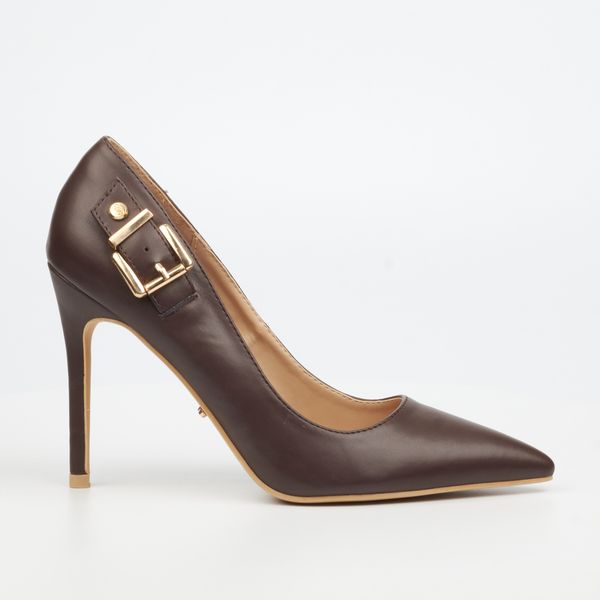 Miss Black Lola 42 Chocolate Women Faux Leather High Court