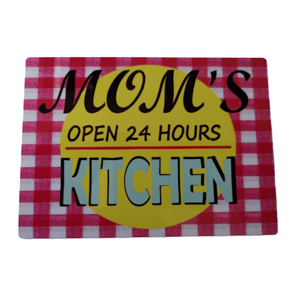 Fun Metal Plate With Magnet Moms Kitchen Open 24 Hours