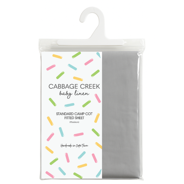 Cabbage Creek - Standard Camp Cot Fitted Sheet - Grey
