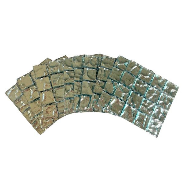 Mosaic Tiles Silver Patterned 23x23mm (small tiles for crafting)