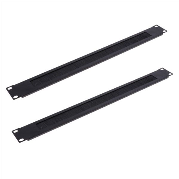 2Pcs 1U 19Inch Rack Mount Blanking Plate Rack Mounting Network Brush