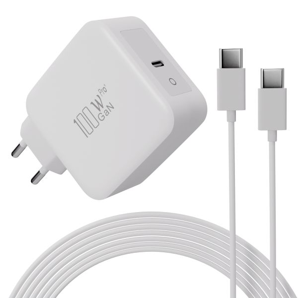 Vizia 100W GaN Type-C Laptop Charger | For Apple MacBook, HP, Dell - White