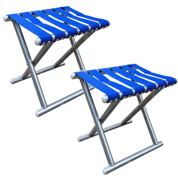 Camping Portable Folding Chair Stool Set of 2 (31x30x25cm)