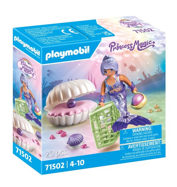 Playmobil Princess Magic - Mermaid with Pearl Seashell Set - 20 Pieces
