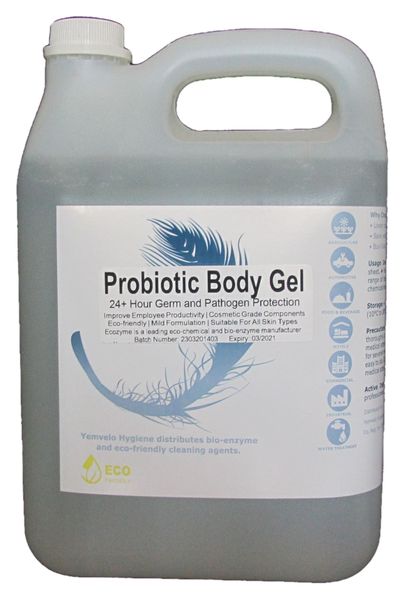 Yemvelo Hygiene - Probiotic Hand &amp; Body Wash / Shower Gel - 5lt