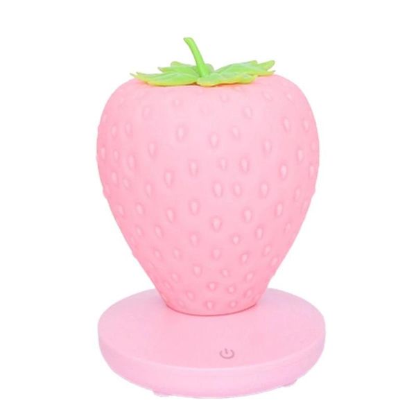 Creative strawberry style table lamps + USB battery LED touch switch wit
