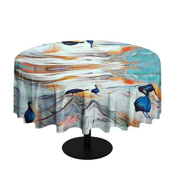 Guineas On The Road By Jinge for Fifo Round Tablecloth