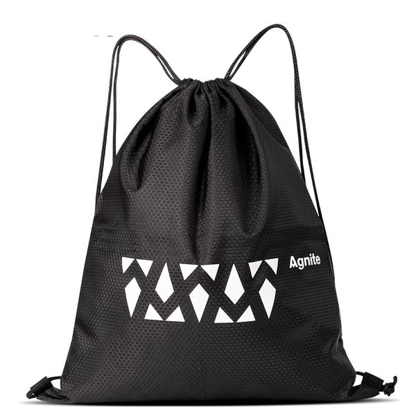 Agnite Running Drawstring Bag Black