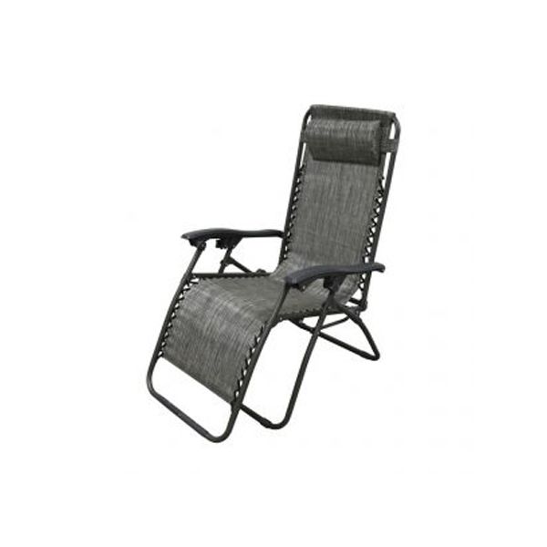 Terrace Leisure Steel Frame Manor Zero Gravity Patio Chair - Grey