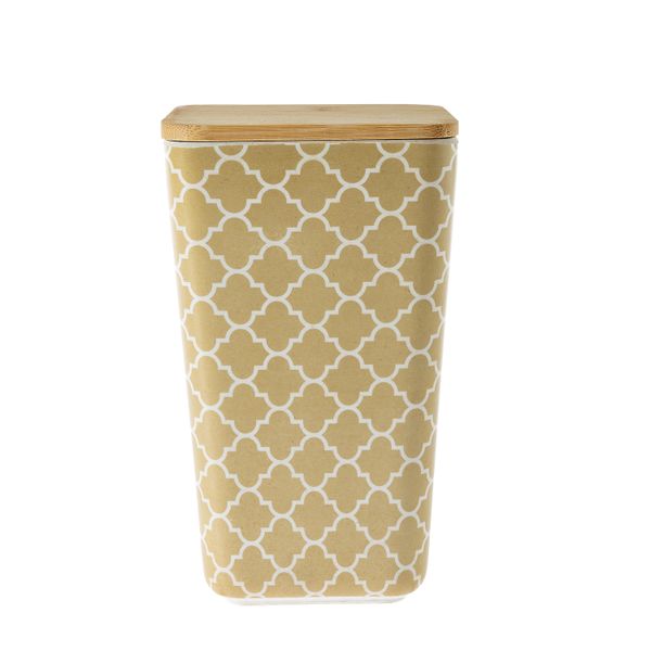 George &amp; Mason - Trellis Bamboo Fibre Canister Square 11x18.5cm
