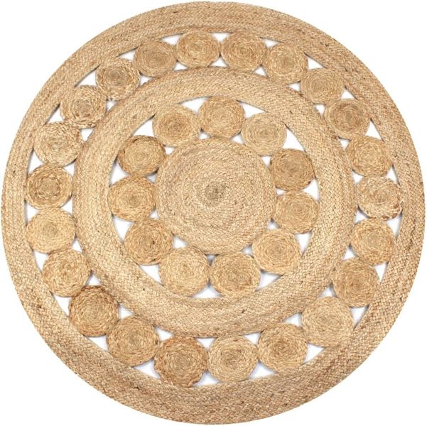 Crochet Jute Rug Large 120cm