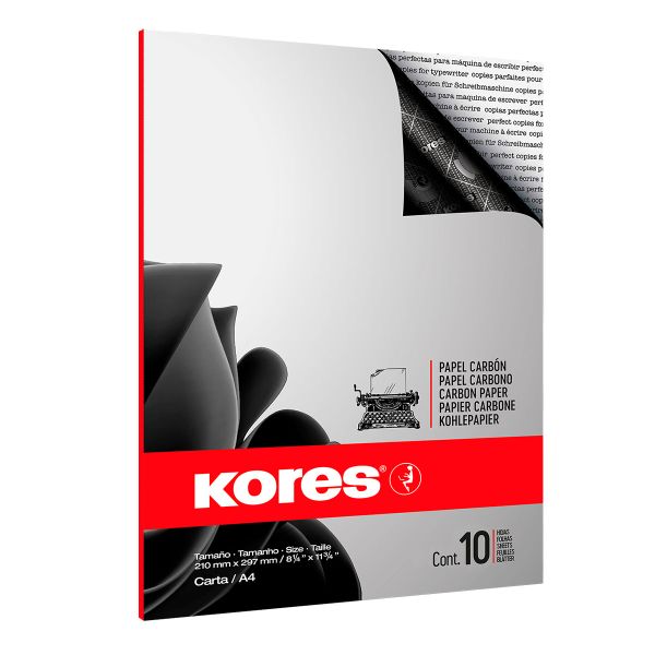Kores Carbon Paper, A4, Black, 10 Pack