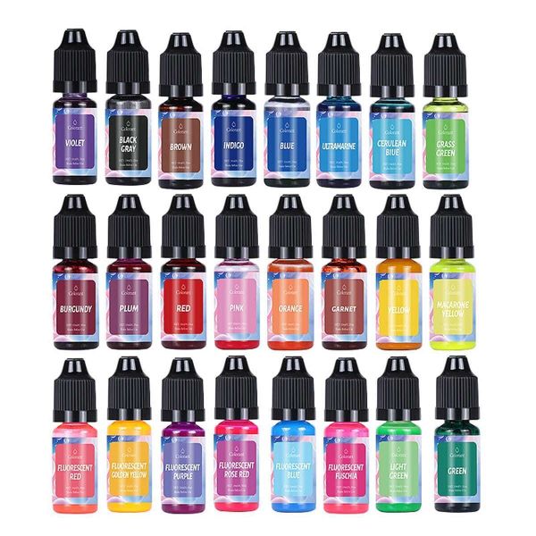 24 Pack Multi-Purpose Liquid Candle Dye Set - 10ml