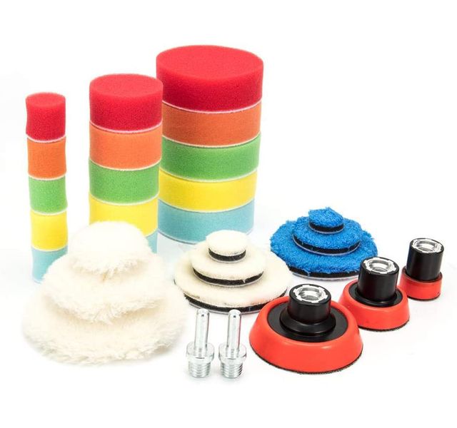 3 Size Car Foam Drill Polishing Pad Kit-29 Piece