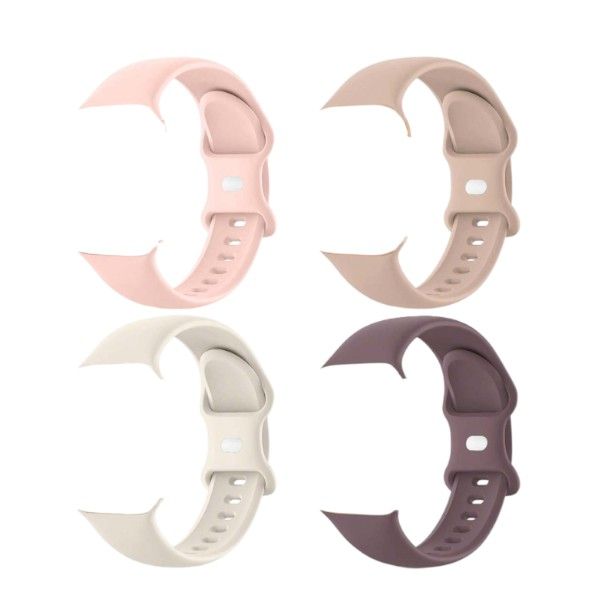 4 Piece Multicolor Silicone Watch Straps For Apple Watch 38-41mm