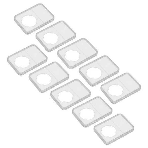 10 x White Coin Slab Holder With 39.8mm Display Case - High Quality