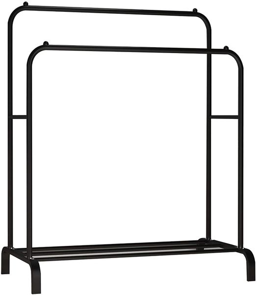 Double Rail Clothing Rack- Black