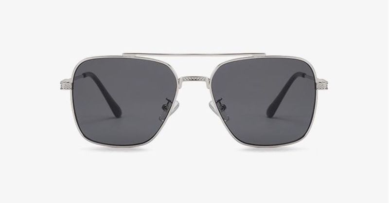 Men/Women Polarized Metal Frame Sunglasses - Silver