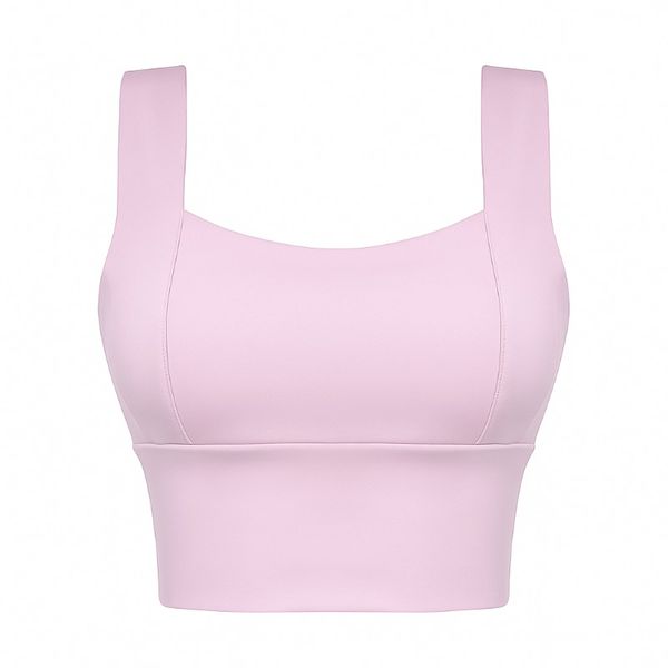 Women's Square-Neck Fixed-Pad Sports Bra - Purple