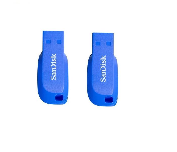 Sandisk 16GB USB - Cruzer Blade - Set of 2 - SBR Bundle - Blue