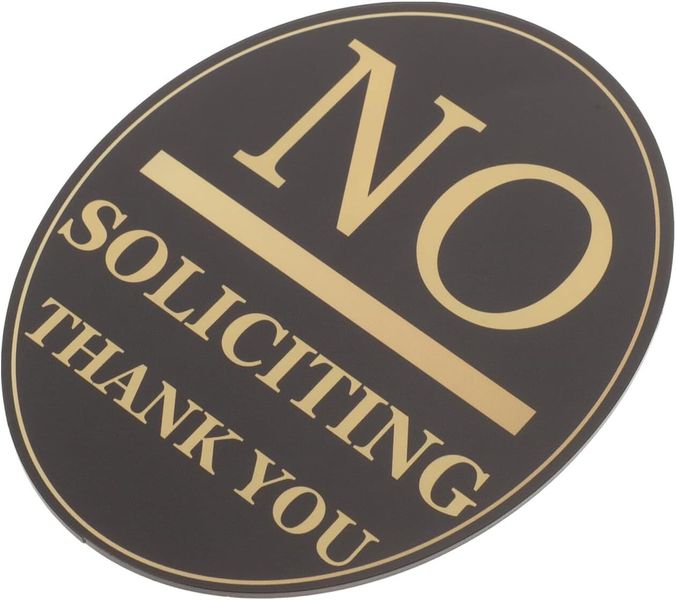 No Soliciting Sign for Front Door Window, Prevent Unwanted Solicitation Ou