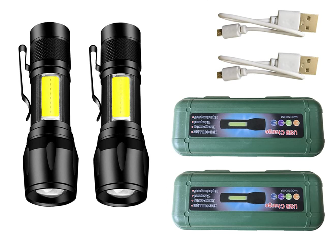 USB Rechargeable Mini Torch with Zoom Function (2 Pack) Shop Today. Get  it Tomorrow!
